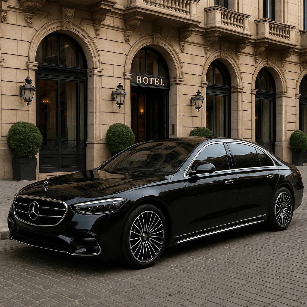 Luxury Mercedes chauffeur vehicle for private transfers in Barcelona by blinktransfers
