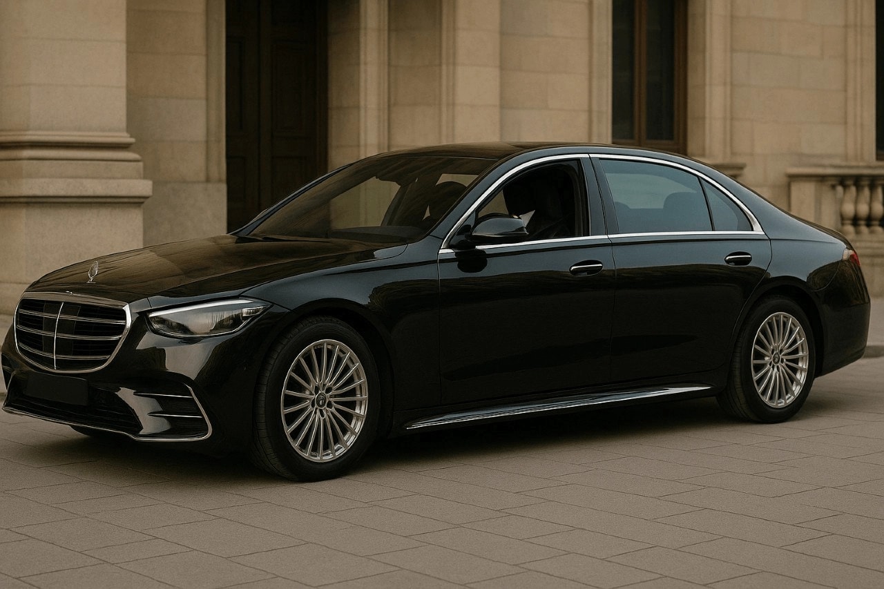 Mercedes E-Class luxury chauffeur vehicle for private transfers in Barcelona