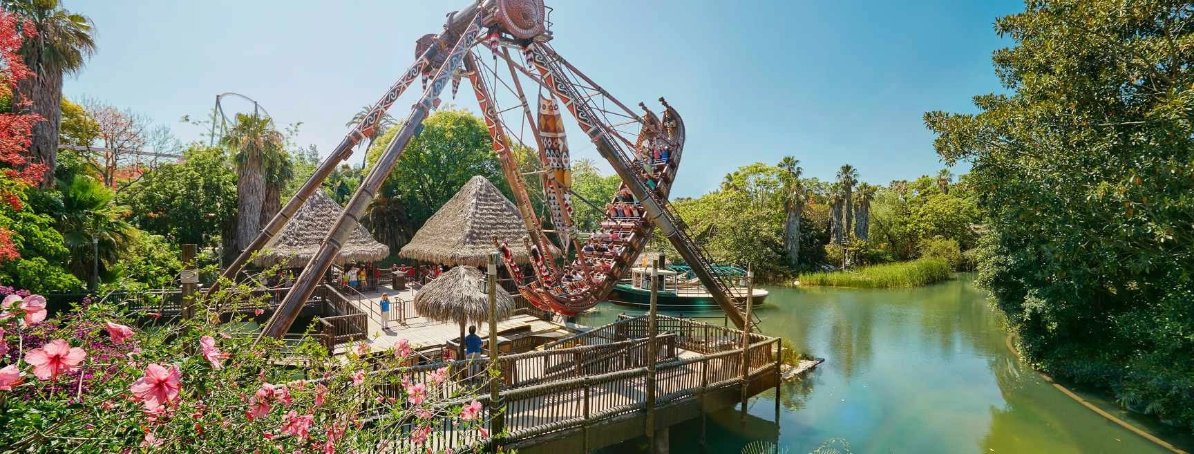 PortAventura attractions with lake view and private transfer service blinktransfers