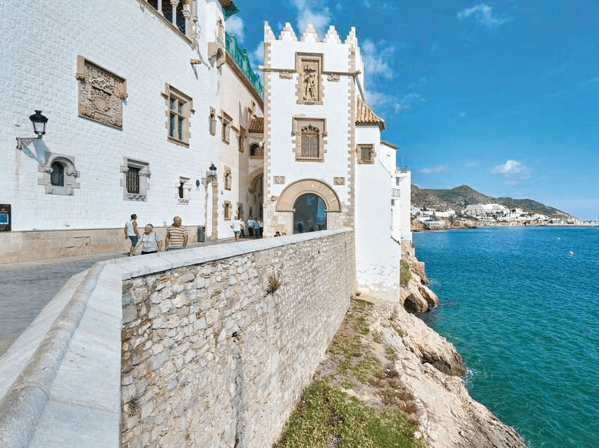 Sitges coastline on a private chauffeur tour by blinktransfers