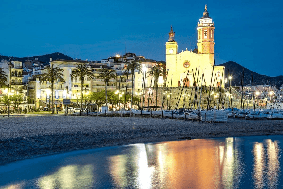 Sitges seafront visited on a private tour from Barcelona by blinktransfers