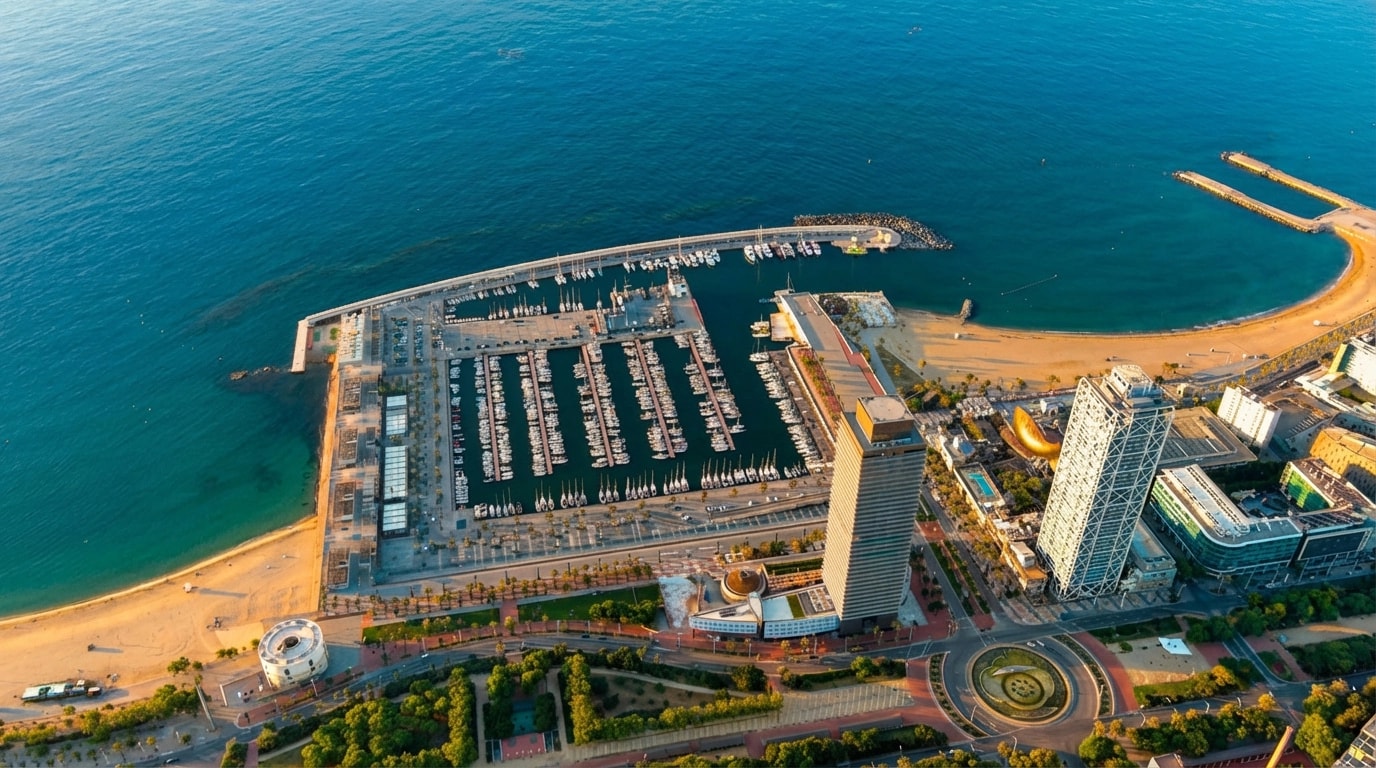 Barcelona cruise port transfer service Port Olympic marina chauffeur Barcelona