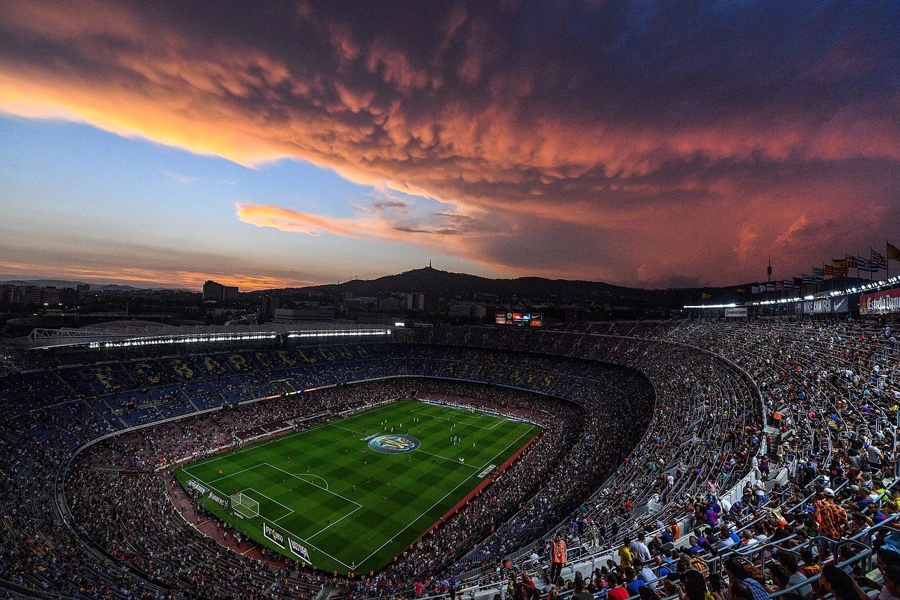 “Camp Nou – Barcelona’s iconic football stadium.”