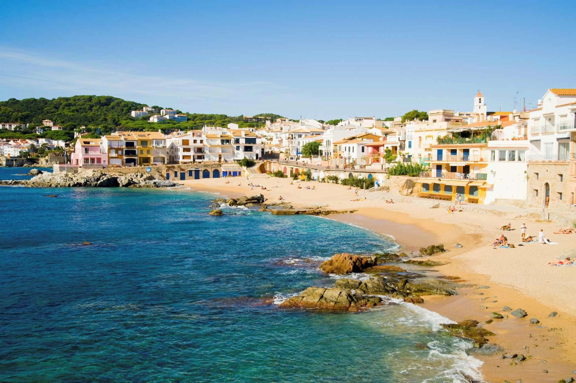 Costa Brava luxury beach with crystal clear water and Mediterranean coastline
